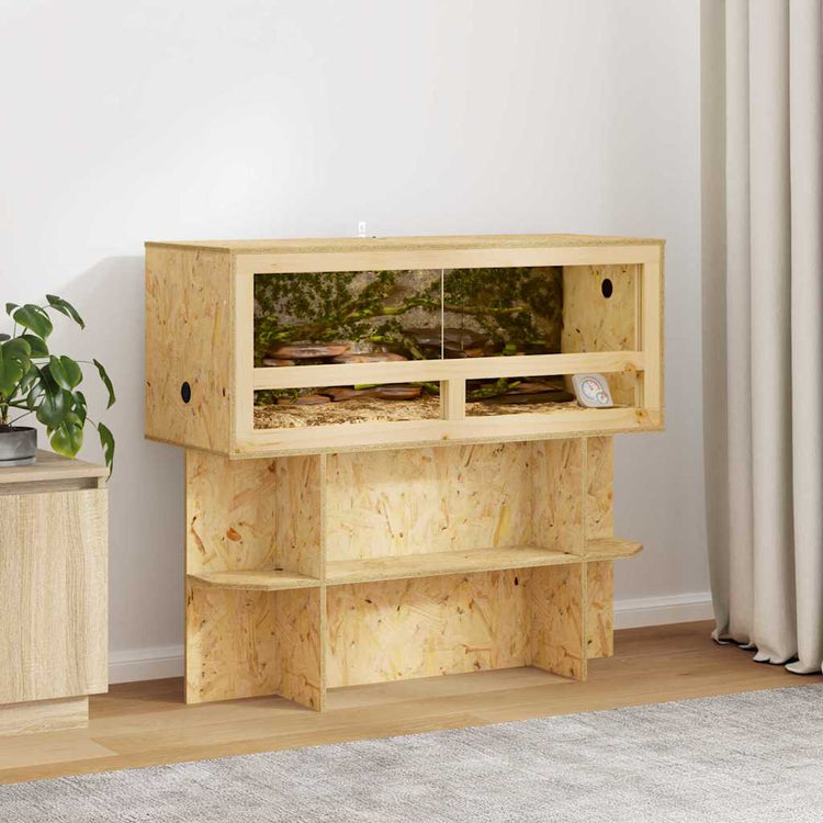 Vidaxl base de terrarium avec étagère marron 100 x 40 x 50 cm osb