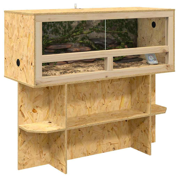 Vidaxl base de terrarium avec étagère marron 100 x 40 x 50 cm osb