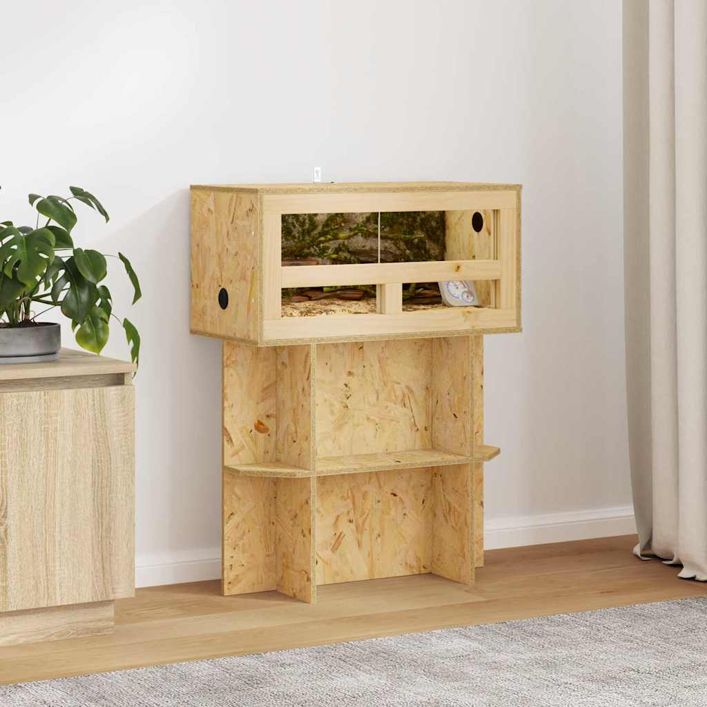 Vidaxl base de terrarium avec étagère marron 60 x 30 x 50 cm osb