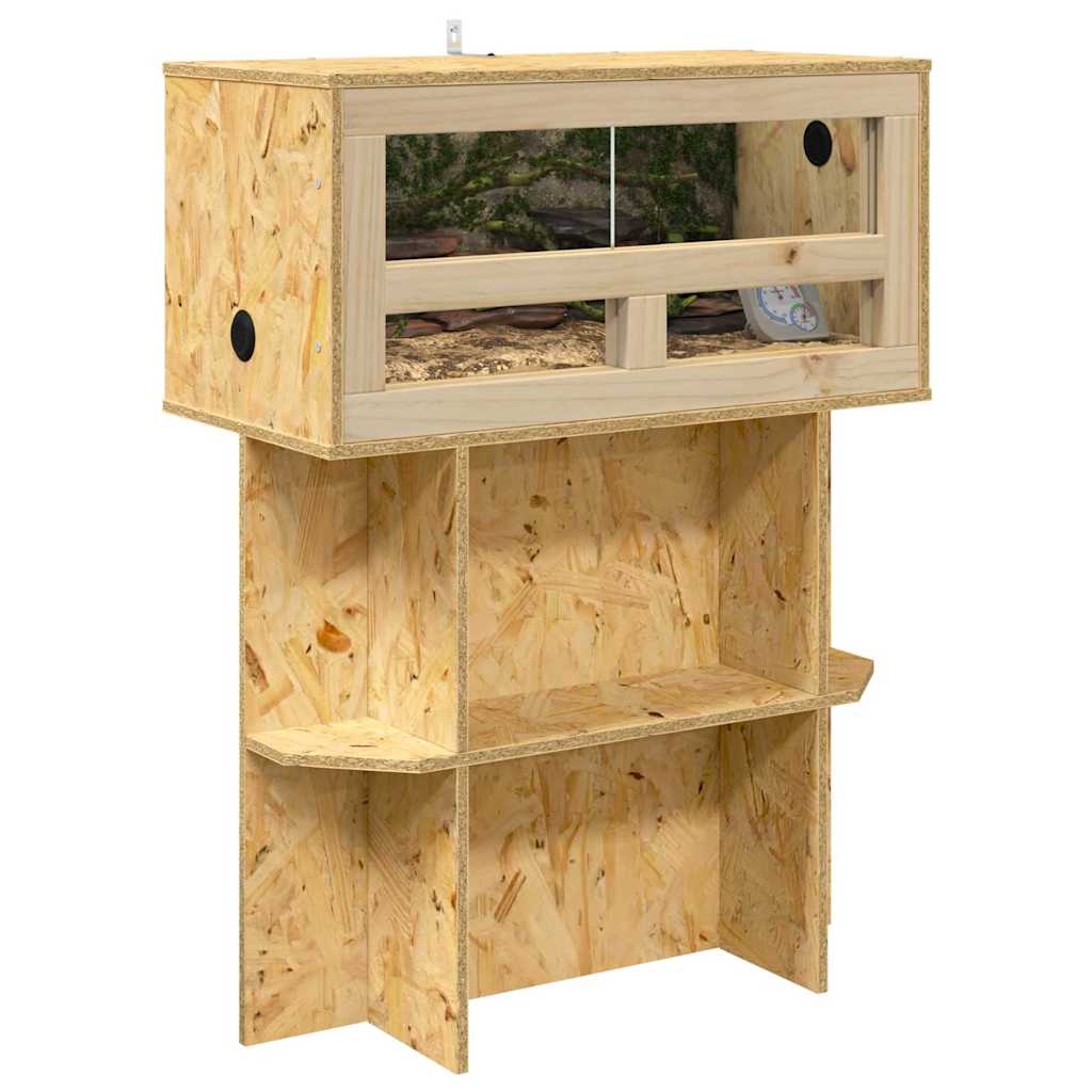 Vidaxl base de terrarium avec étagère marron 60 x 30 x 50 cm osb