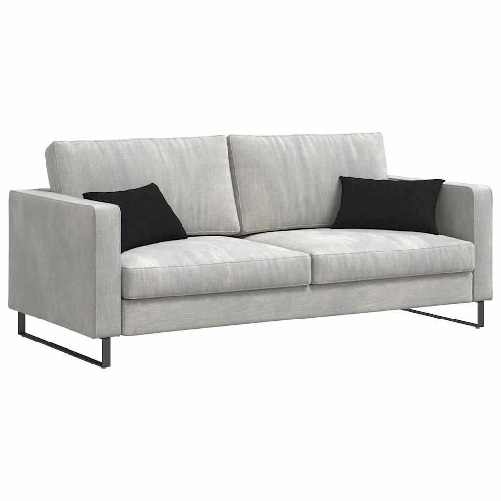 VidaXL coussins de canapé 2 pcs noir 50 x 30 cm tissu