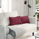 VidaXL coussins de canapé 2 pcs vin rouge 50 x 30 cm tissu