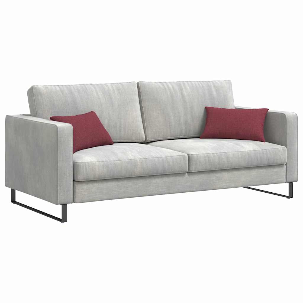 VidaXL coussins de canapé 2 pcs vin rouge 50 x 30 cm tissu