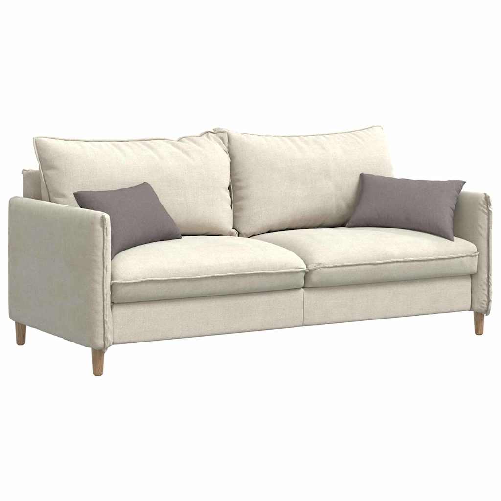 VidaXL coussins de canapé 2 pcs tissu taupe 50 x 30 cm