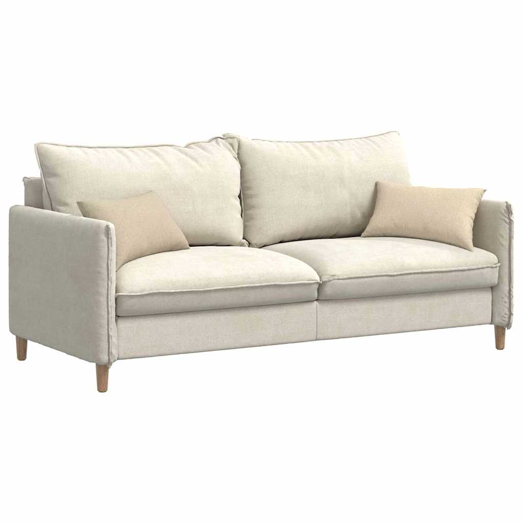 VidaXL coussins de canapé 2 pcs crème 50 x 30 cm tissu