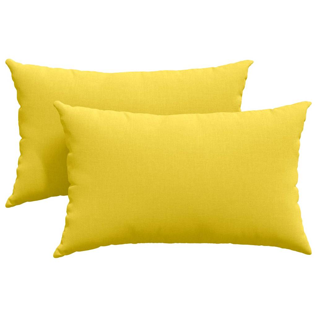 VidaXL coussins de canapé 2 pcs tissu jaune clair 50 x 30 cm