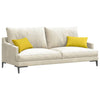 VidaXL coussins de canapé 2 pcs tissu jaune clair 50 x 30 cm