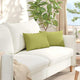 VidaXL coussins de canapé 2 pcs tissu vert clair 50 x 30 cm