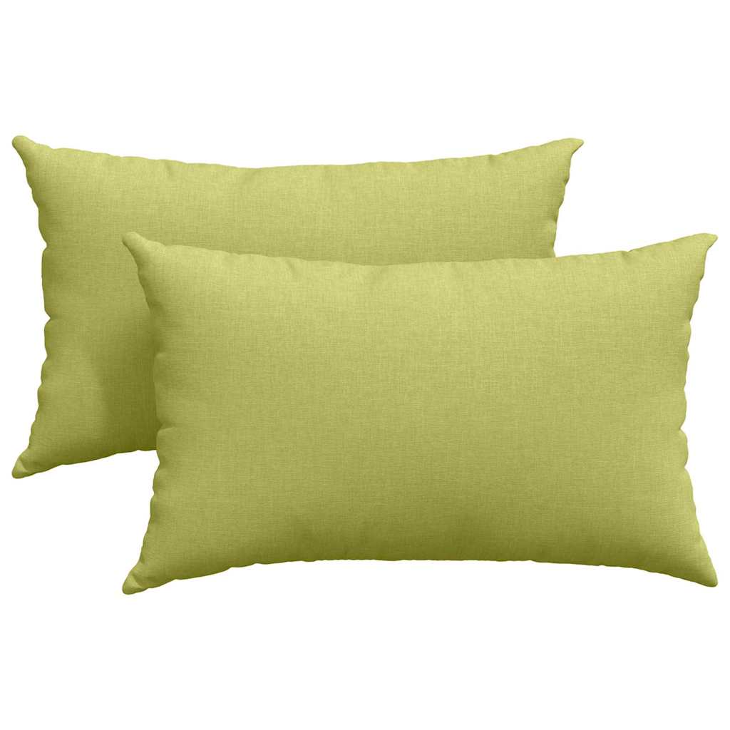 VidaXL coussins de canapé 2 pcs tissu vert clair 50 x 30 cm