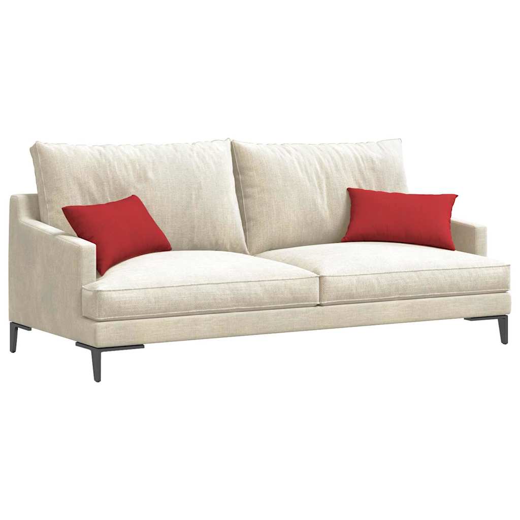 VidaXL coussins de canapé 2 pcs rouge 50 x 30 cm tissu