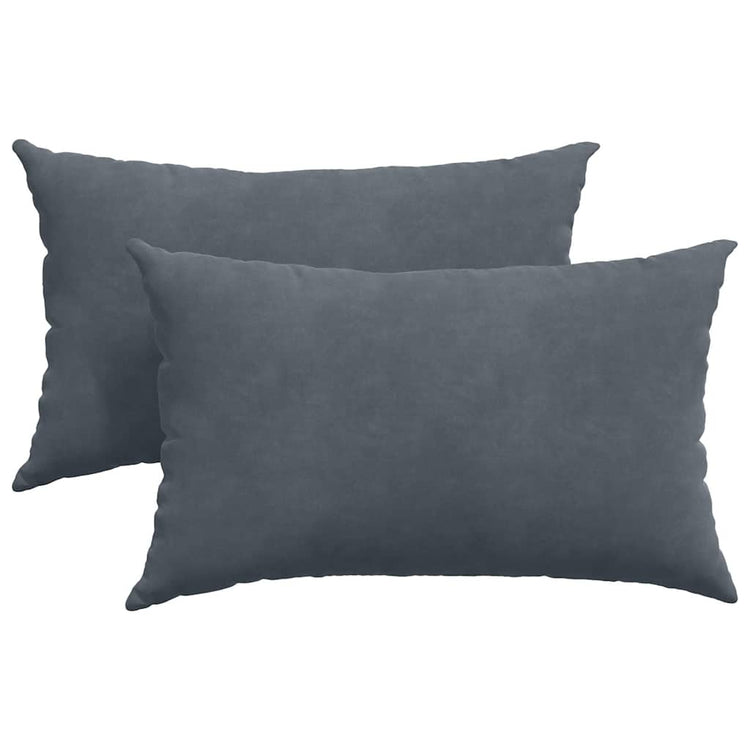 VidaXL coussins de canapé 2 pièces gris foncé 50 x 30 cm tissu corde