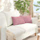 VidaXL coussins de canapé 2 pièces rose 50 x 30 cm tissu corde