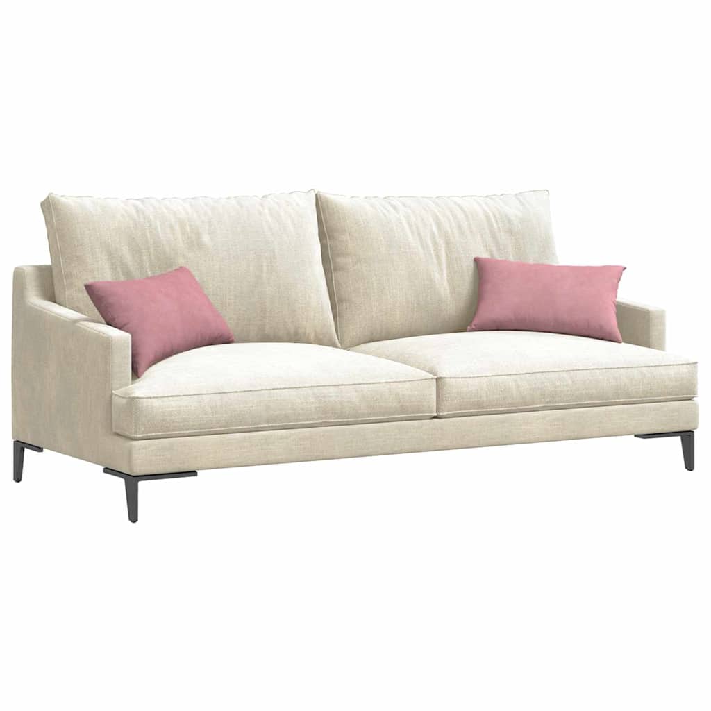 VidaXL coussins de canapé 2 pièces rose 50 x 30 cm tissu corde