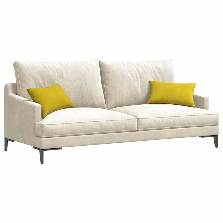 VidaXL coussins de canapé 2 pièces jaune 50 x 30 cm tissu corde