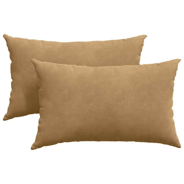VidaXL coussins de canapé 2 pièces marron 50 x 30 cm tissu corde