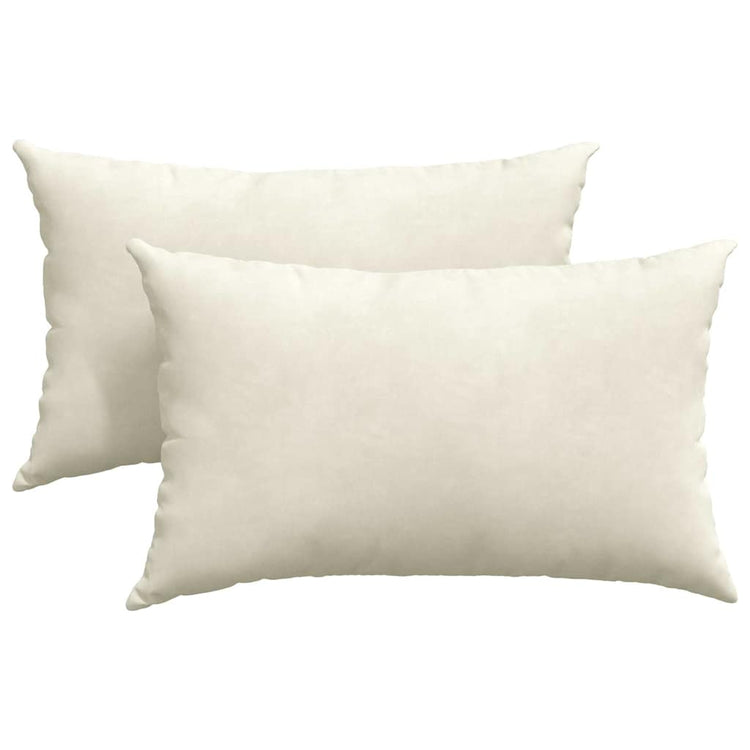VidaXL coussins de canapé 2 pièces crème 50 x 30 cm tissu corde