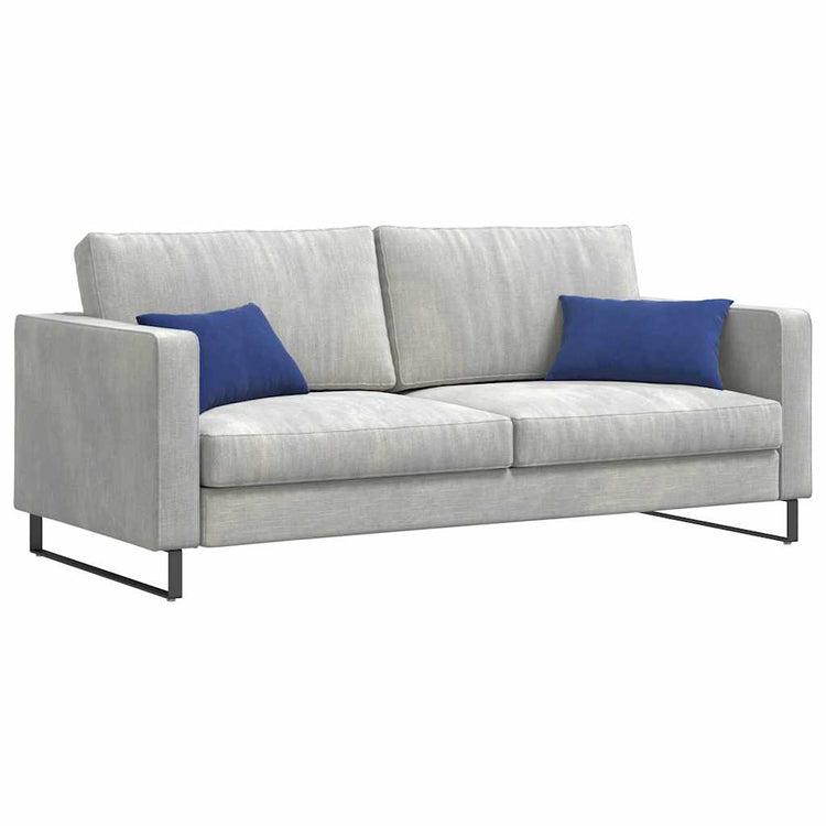 VidaXL coussins de canapé, 2 pièces, bleu police, tissu corde 50 x 30 cm