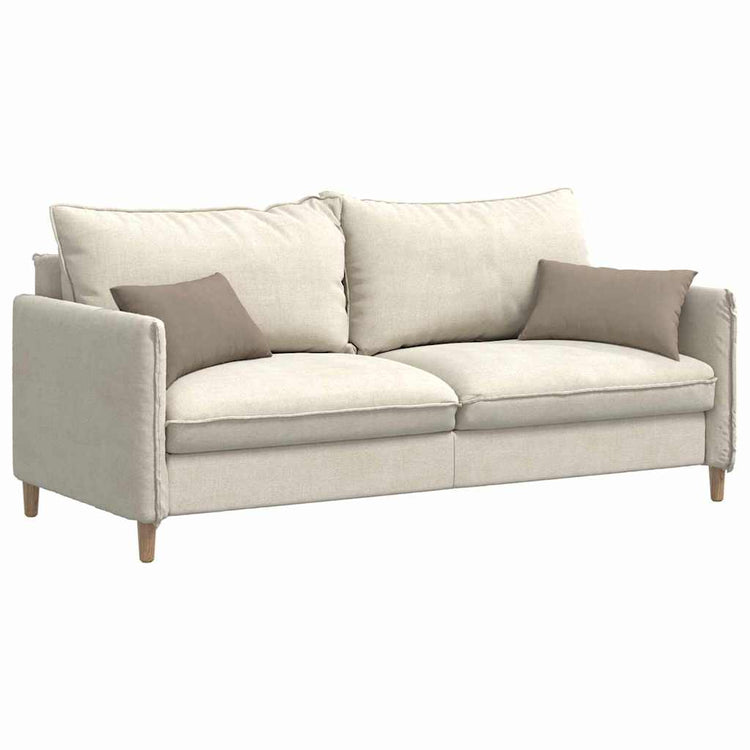 VidaXL coussins de canapé 2 pièces taupe 50 x 30 cm tissu