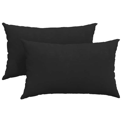 VidaXL coussins de canapé 2 pièces tissu noir 50 x 30 cm