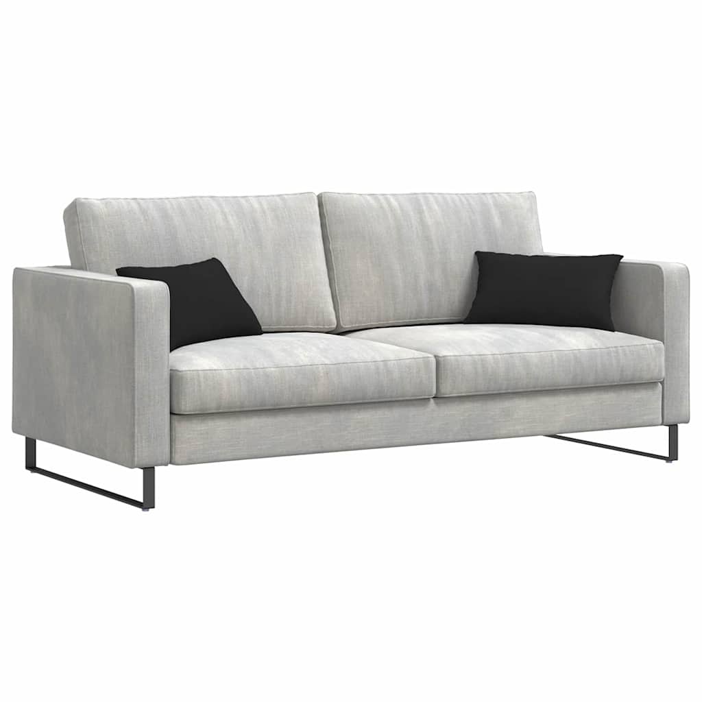 VidaXL coussins de canapé 2 pièces tissu noir 50 x 30 cm