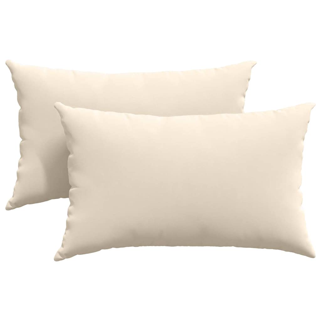 VidaXL coussins de canapé 2 pièces beige 50 x 30 cm tissu