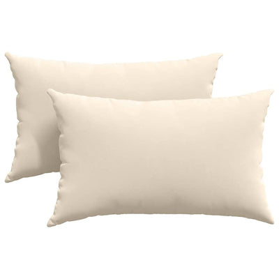 VidaXL coussins de canapé 2 pièces beige 50 x 30 cm tissu