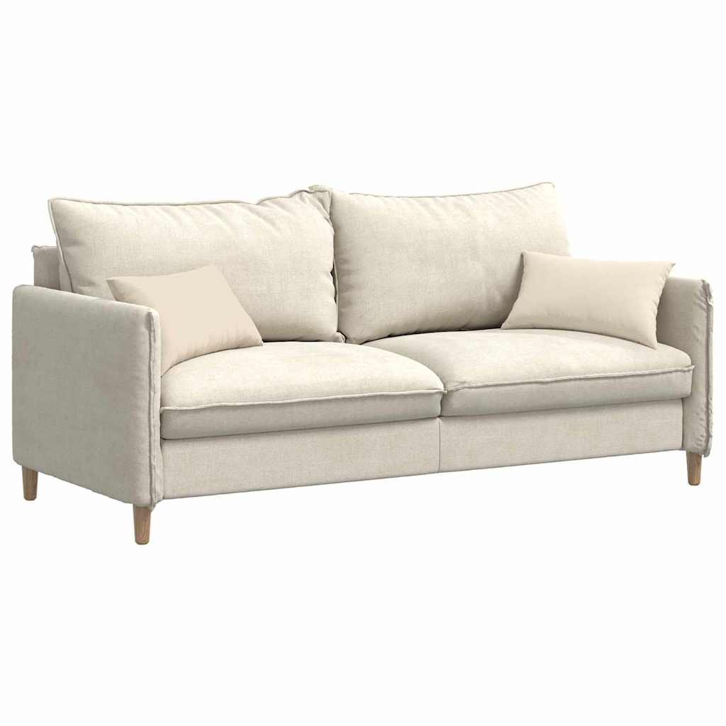 VidaXL coussins de canapé 2 pièces beige 50 x 30 cm tissu