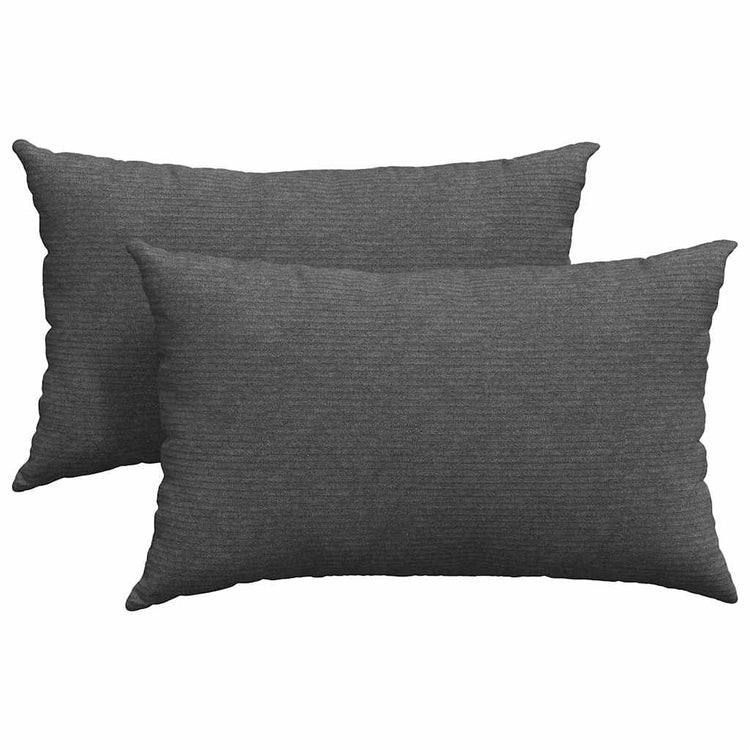 VidaXL coussins de canapé 2 pièces gris foncé 50 x 30 cm tissu corde
