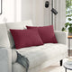 VidaXL coussins de canapé 2 pcs vin rouge 60 x 40 cm tissu
