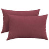 VidaXL coussins de canapé 2 pcs vin rouge 60 x 40 cm tissu
