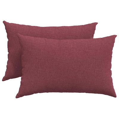 VidaXL coussins de canapé 2 pcs vin rouge 60 x 40 cm tissu