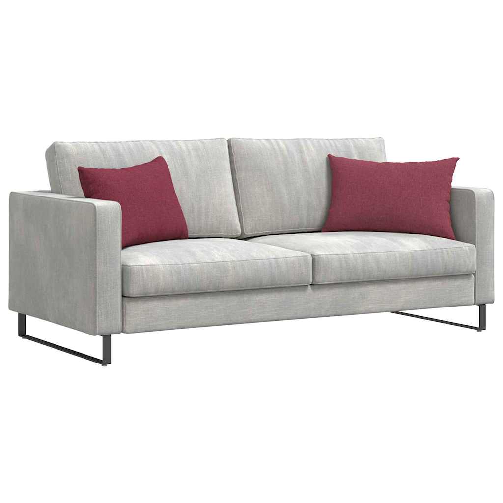 VidaXL coussins de canapé 2 pcs vin rouge 60 x 40 cm tissu