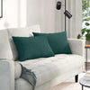 VidaXL coussins de canapé 2 pcs tissu vert foncé 60 x 40 cm