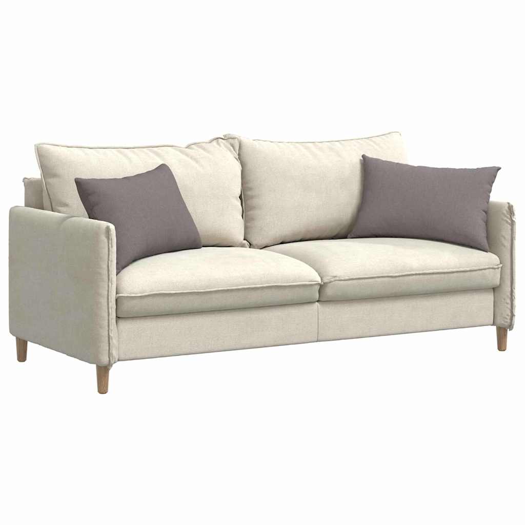 VidaXL coussins de canapé 2 pcs tissu taupe 60 x 40 cm