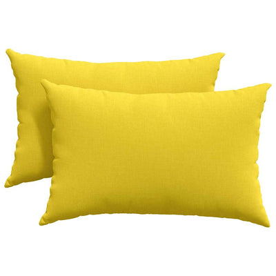 VidaXL coussins de canapé 2 pcs tissu jaune clair 60 x 40 cm