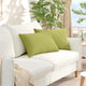 VidaXL coussins de canapé 2 pcs tissu vert clair 60 x 40 cm