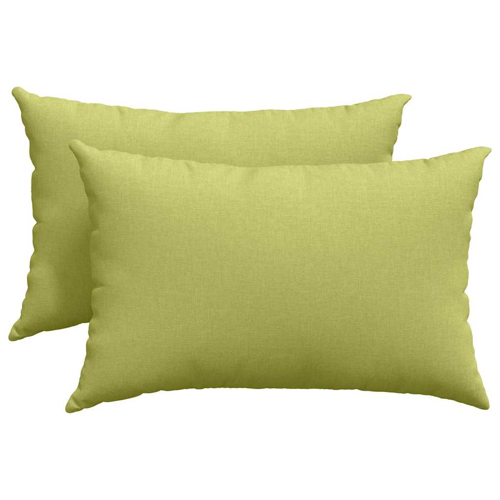 VidaXL coussins de canapé 2 pcs tissu vert clair 60 x 40 cm