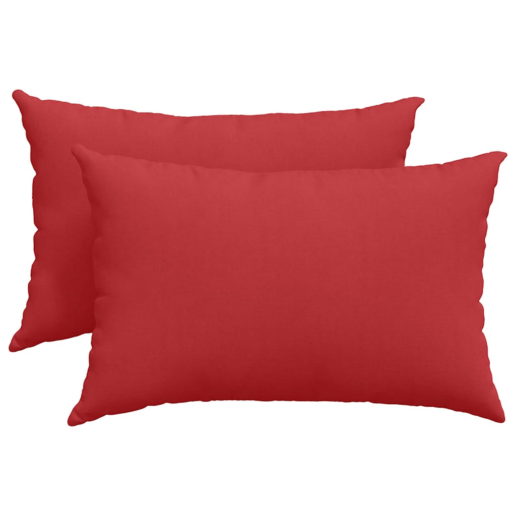 VidaXL coussins de canapé 2 pcs rouge 60 x 40 cm tissu