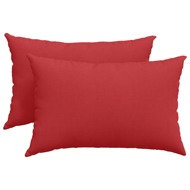 VidaXL coussins de canapé 2 pcs rouge 60 x 40 cm tissu