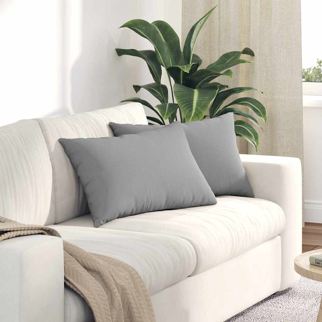 VidaXL coussins de canapé 2 pcs gris nuage 60 x 40 cm tissu