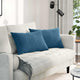 VidaXL coussins de canapé 2 pièces bleu 60 x 40 cm tissu corde