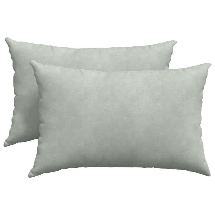 VidaXL coussins de canapé 2 pièces gris clair 60 x 40 cm tissu corde