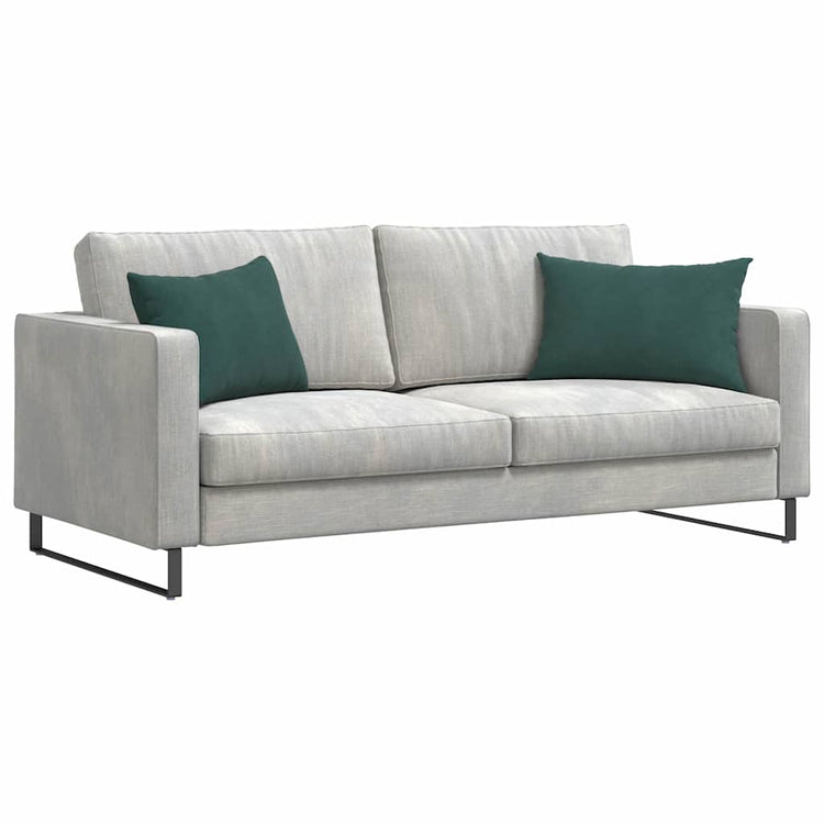 VidaXL coussins de canapé 2 pièces tissu corde vert foncé 60 x 40 cm
