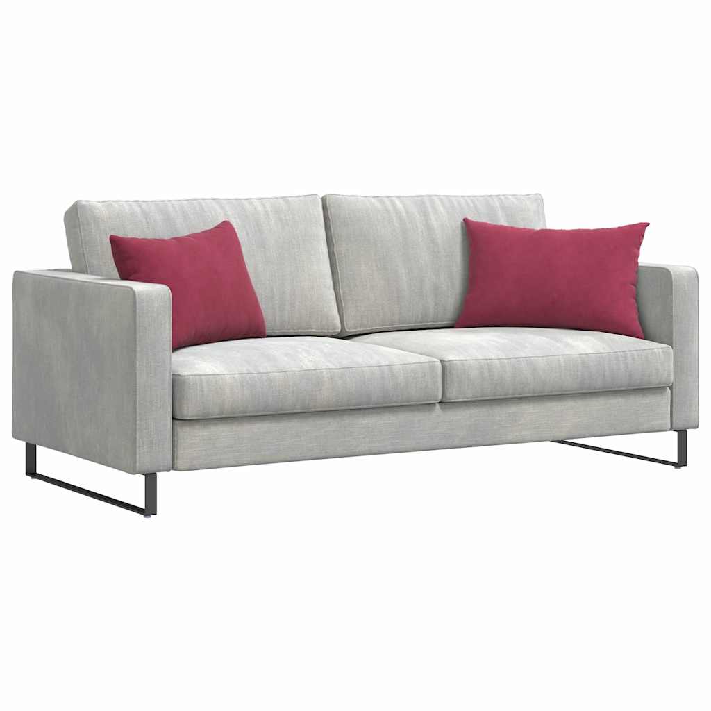 VidaXL coussins de canapé, 2 pièces, bordeaux, tissu corde 60 x 40 cm