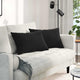 VidaXL coussins de canapé 2 pièces noir 60 x 40 cm tissu corde