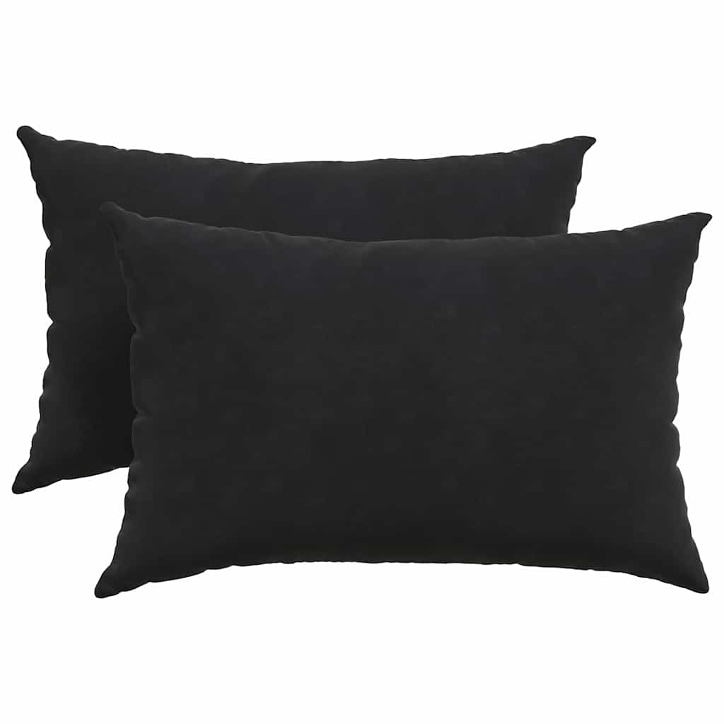 VidaXL coussins de canapé 2 pièces noir 60 x 40 cm tissu corde
