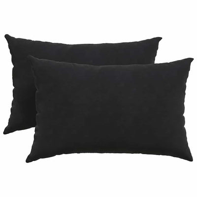 VidaXL coussins de canapé 2 pièces noir 60 x 40 cm tissu corde