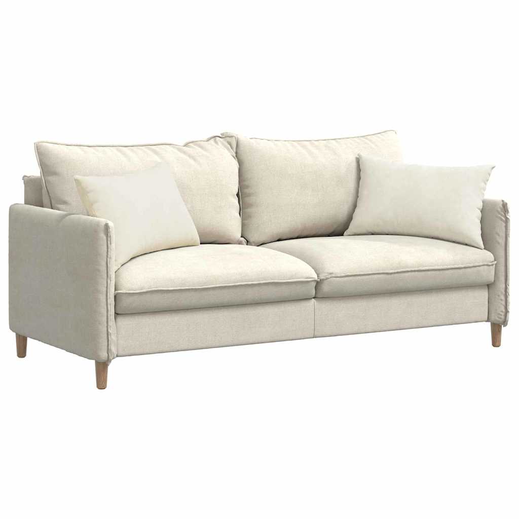 VidaXL coussins de canapé 2 pièces crème 60 x 40 cm tissu corde