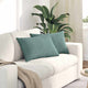 VidaXL coussins de canapé 2 pièces vert d'eau 60 x 40 cm tissu corde