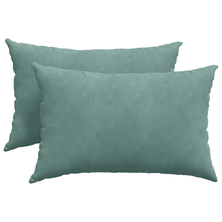 VidaXL coussins de canapé 2 pièces vert d'eau 60 x 40 cm tissu corde